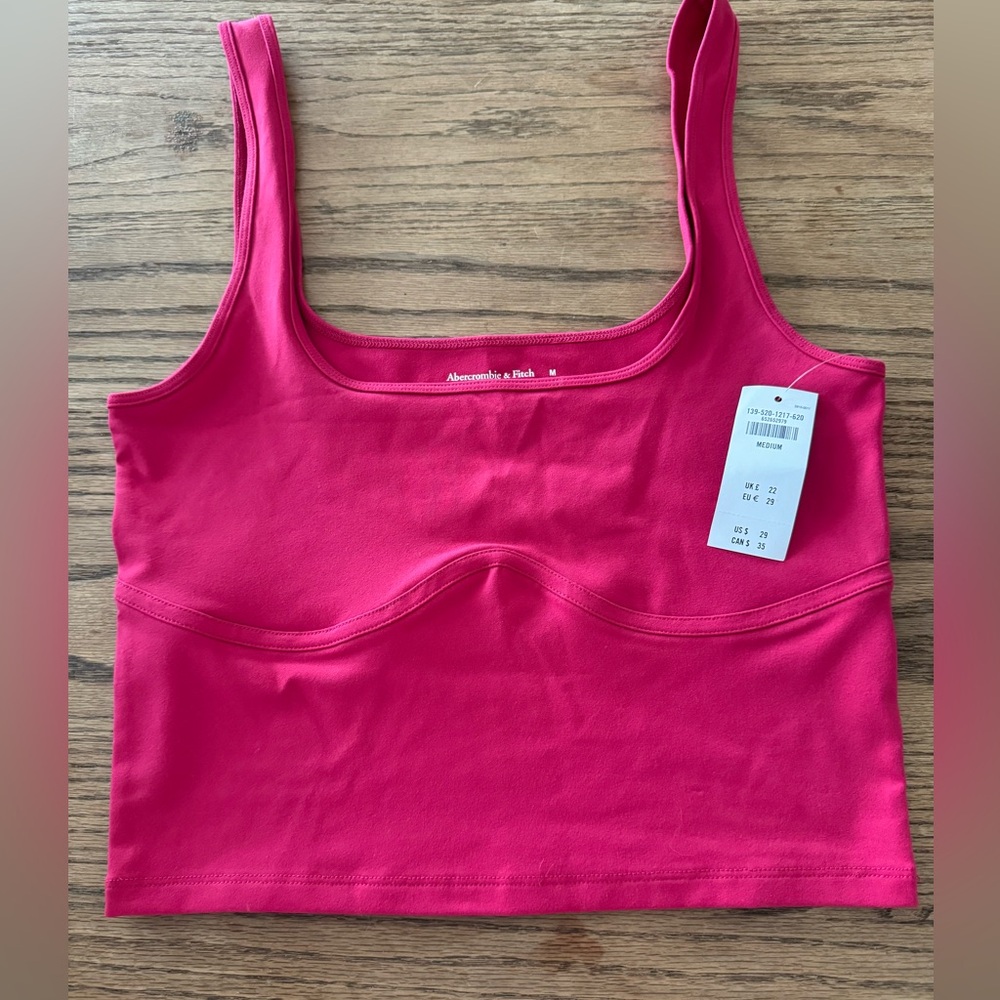 Abercrombie & Fitch “Soft AF” Seamless Fabric Corset Squareneck Tank NWT